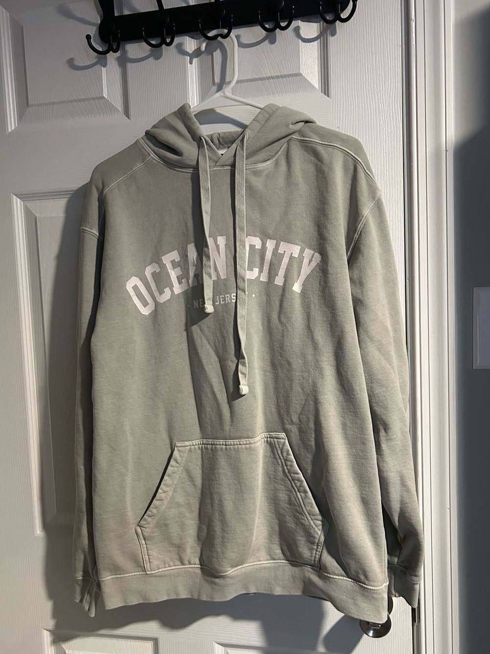 Gray Ocean City NJ Hooded Sweatshirt